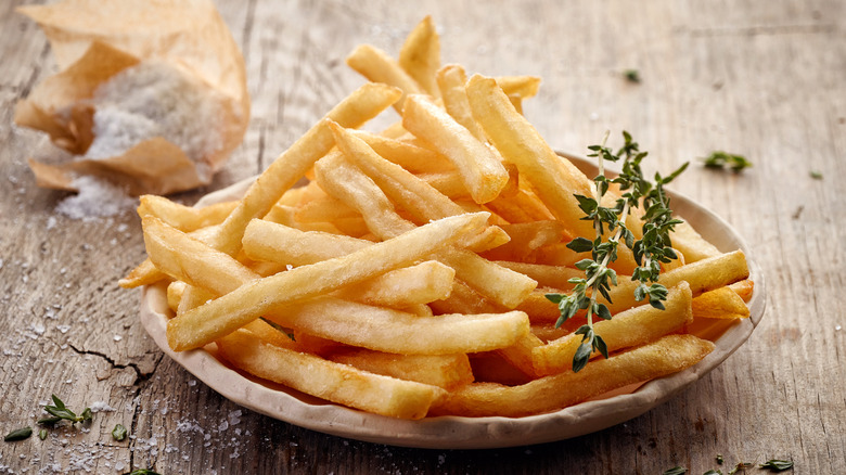 rustic plate of french fries