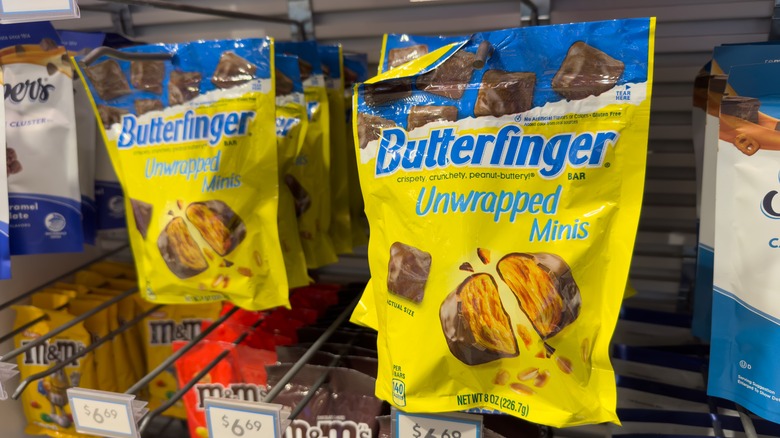 Butterfinger minis at a grocery store