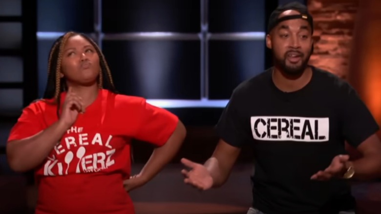 Jessica and Chris Burns of Cereal Killerz on "Shark Tank"