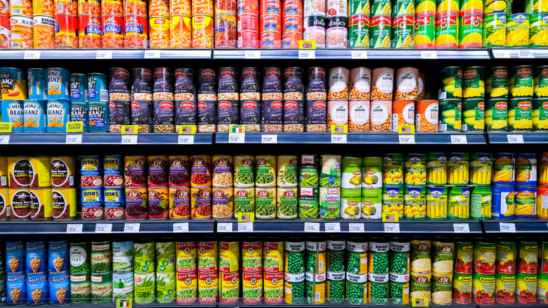 canned foods aisle