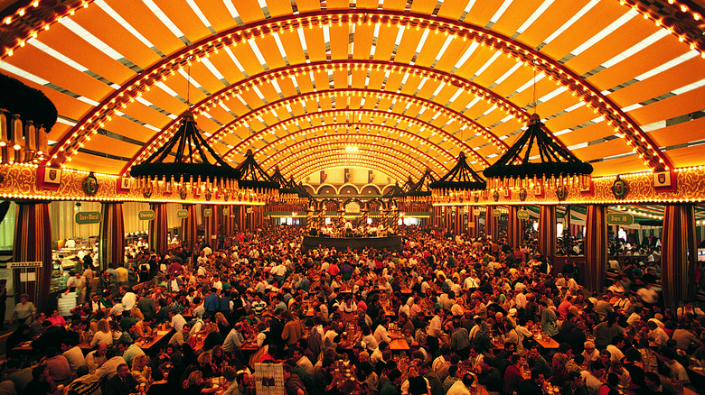 oktoberfest beer tent in Munich