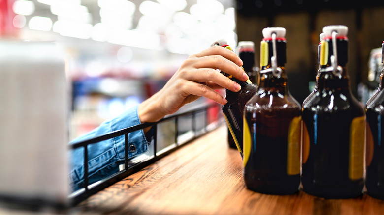 Cider on store shelf