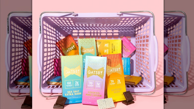 Gatsby chocolate bars in shopping cart