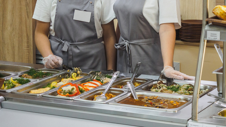 Salad bar counter