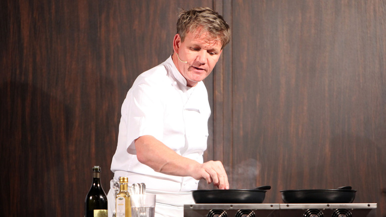 Gordon Ramsay cooking a dish