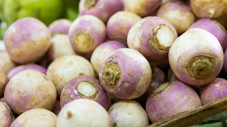 pile of raw turnips