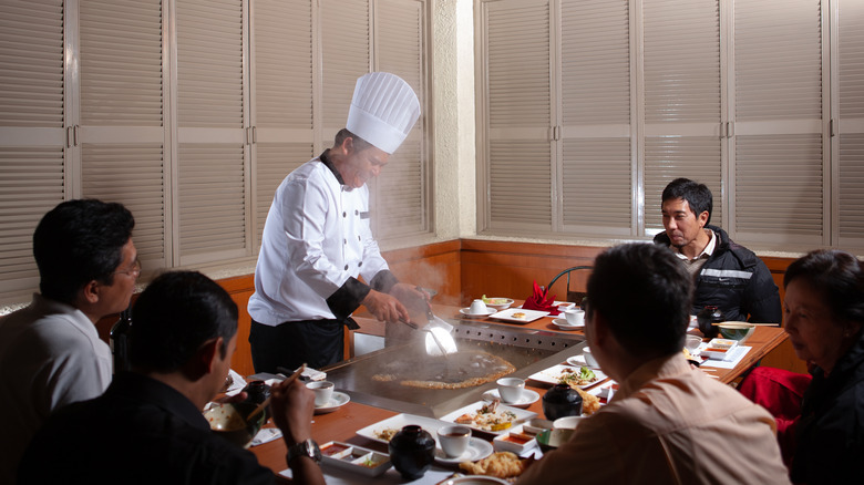 Hibachi dining table