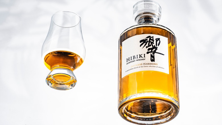 Hibiki Japanese Harmony bottle and snifter