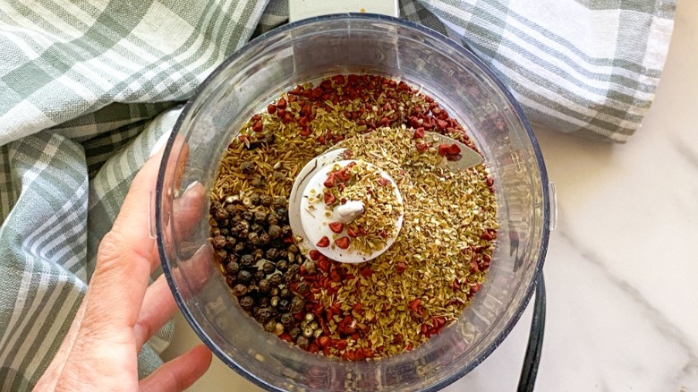 spices in small food processor