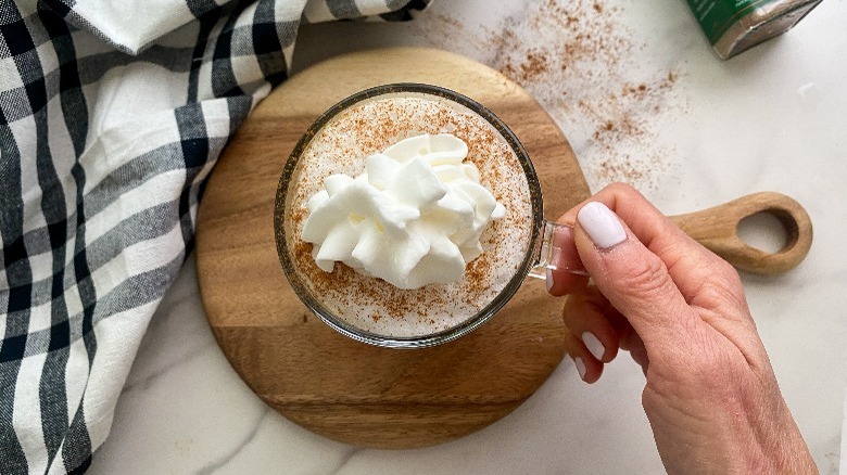 cappuccino with whipped cream