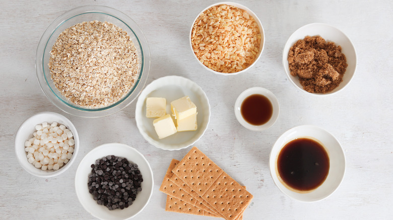 ingredients for granola bars