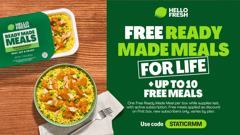 HelloFresh Ready Made Meals for Tasting Table readers with promo code STATICRMM