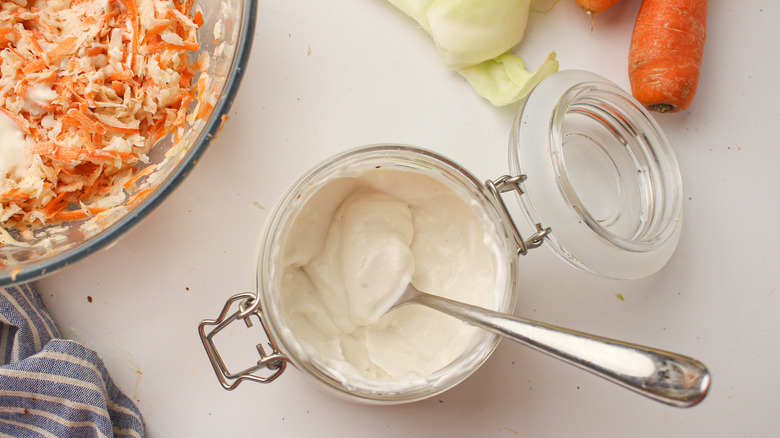 coleslaw dressing in jar