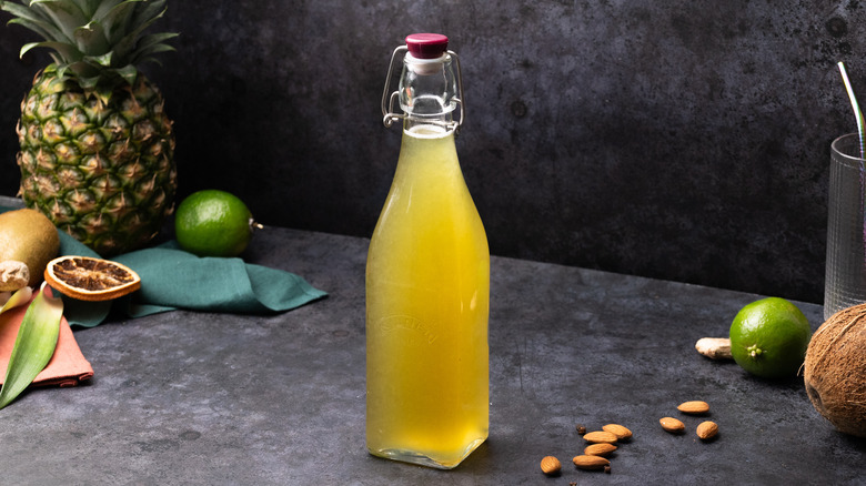 Bottle of homemade Falernum