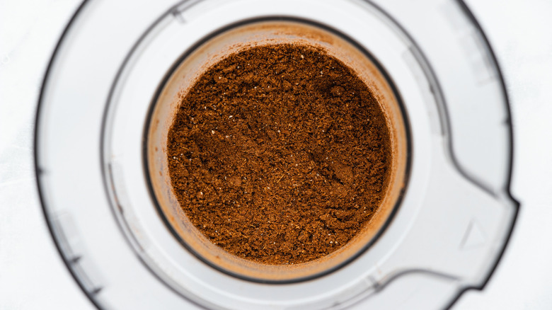 garam masala in spice blender 