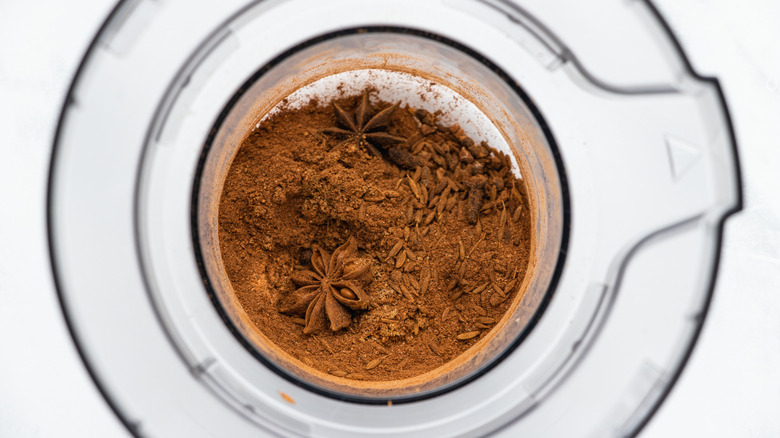 spices in spice blender 