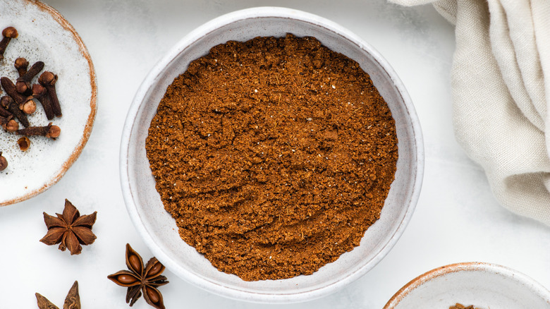 homemade garam masala in bowl 