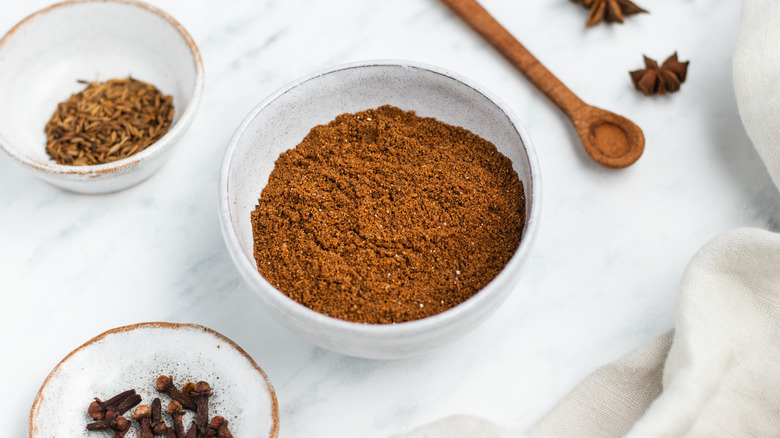 homemade garam masala in bowl 