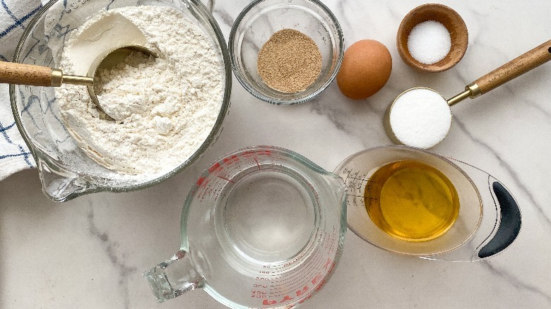 ingredients for homemade buns