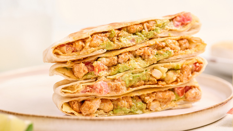 shrimp crunchwraps on table