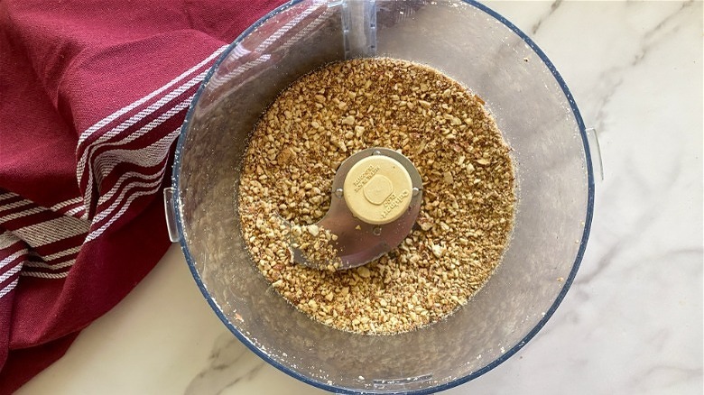 crushed almonds in food processor