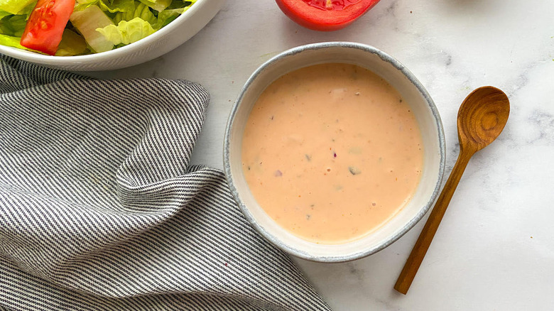 dressing in bowl