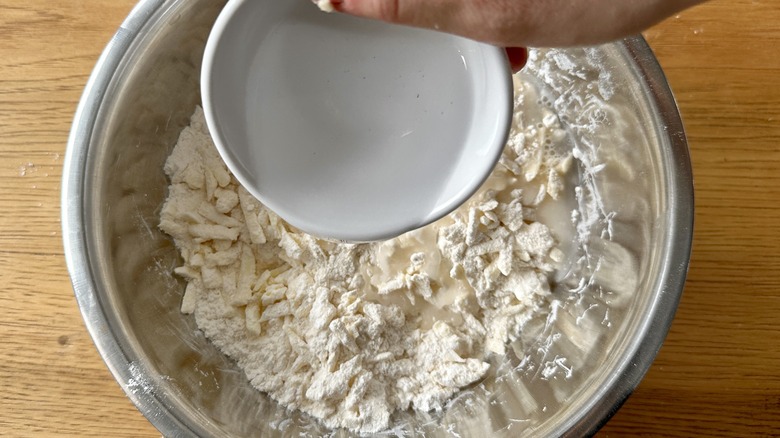 water pouring into bowl