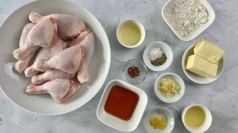 chicken legs and other ingredients