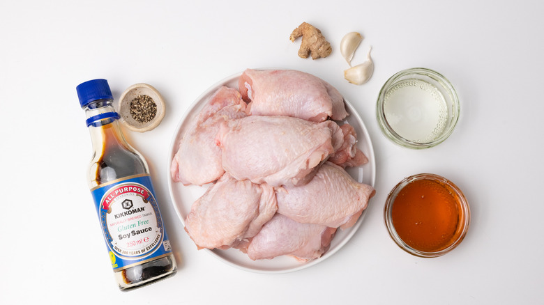 Ingredients for honey-glazed chicken