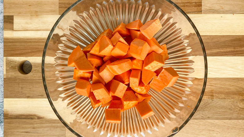 sweet potatoes in a bowl 