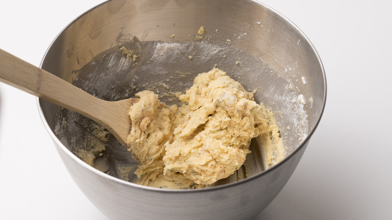 shortbread dough in a bowl