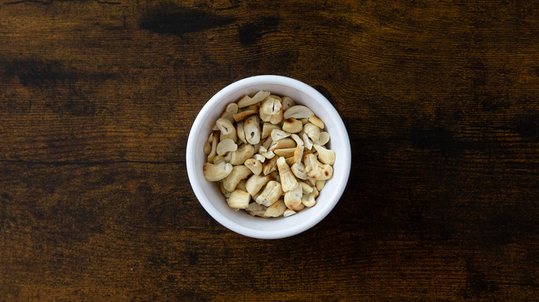 chopped cashews in small bowl