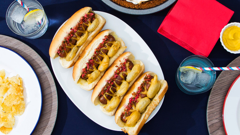Hot Dogs with Homemade Pickle Relish