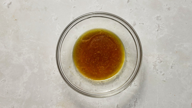 hot honey and molasses in bowl