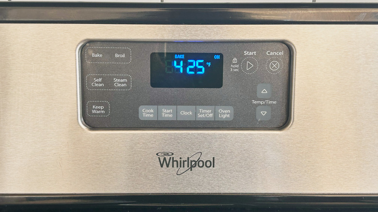 oven preheating to 425F