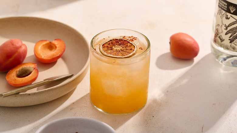 apricot margarita on table