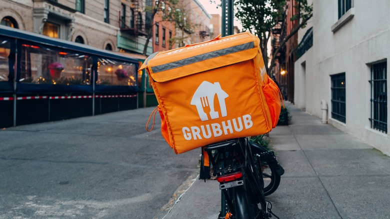 Grubhub delivery bike in NYC