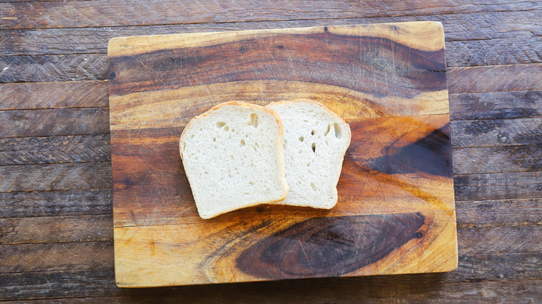 Two slices of toasted bread