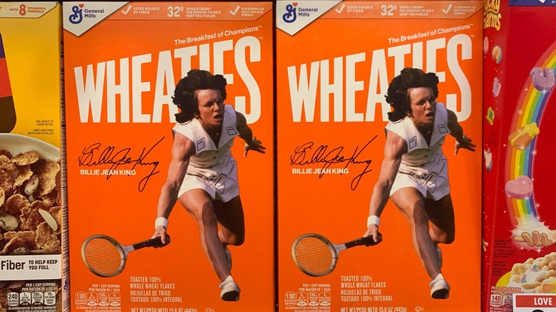 Two boxes of Wheaties on a store shelf