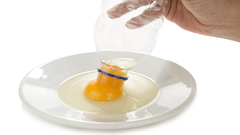 empty bottle egg separating