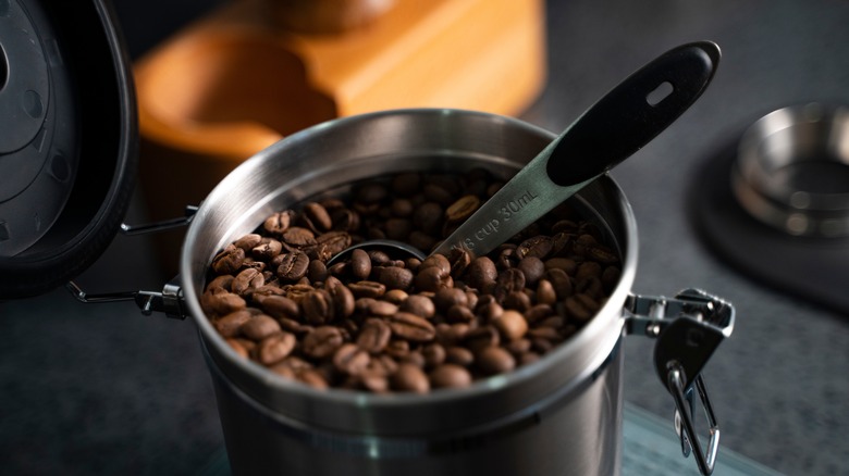 coffee in airtight container