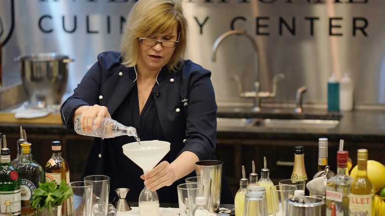 Audrey Saunders making cocktails