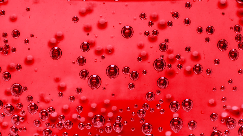 Close-up of red soda