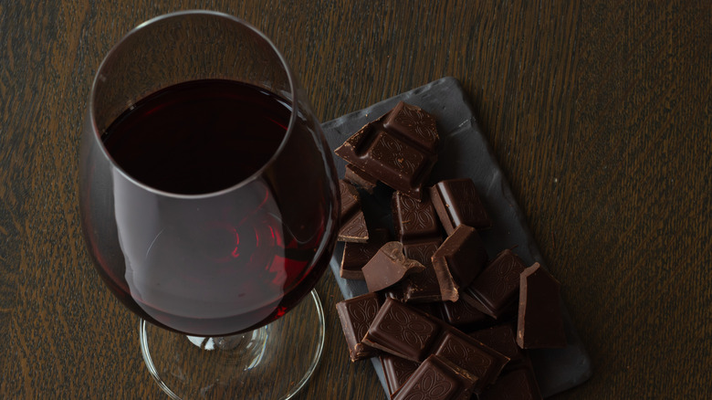 Wine and chocolate