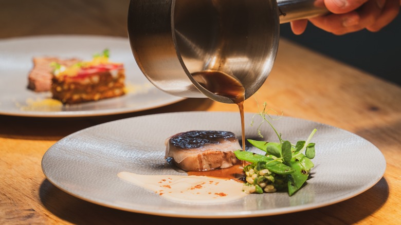 chef plating dish