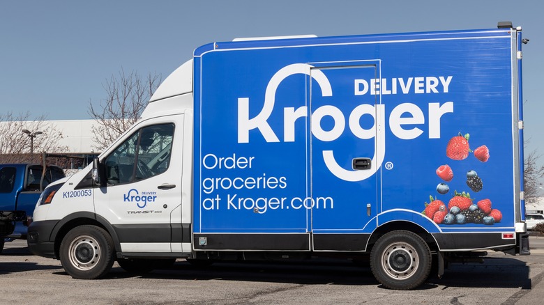 Kroger grocery delivery van