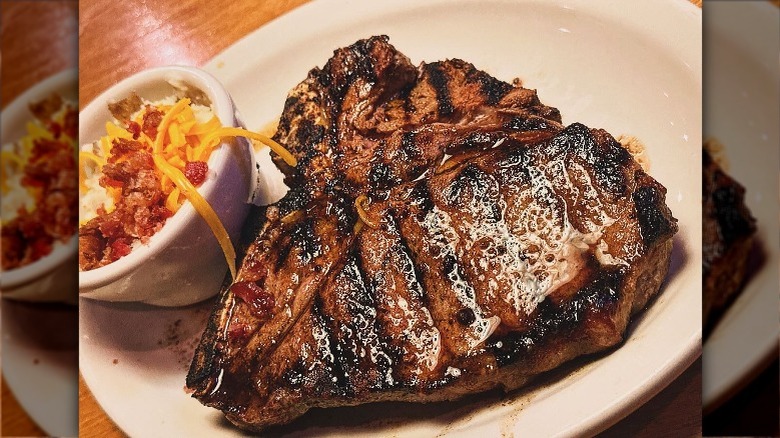 Texas Roadhouse bone in steak