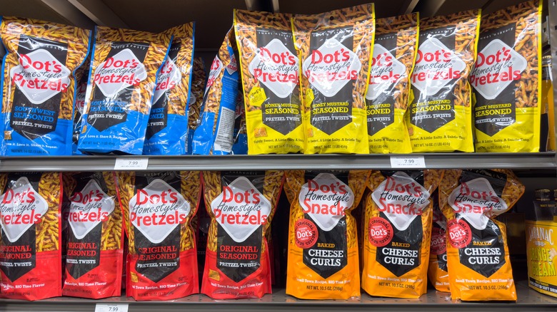 Dot's Pretzels on store shelves