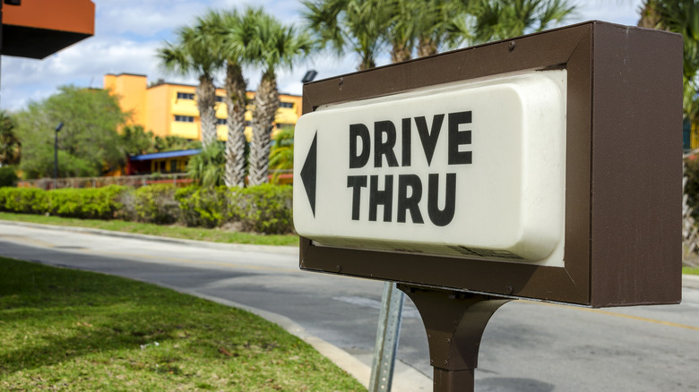 Fast food drive thru sign