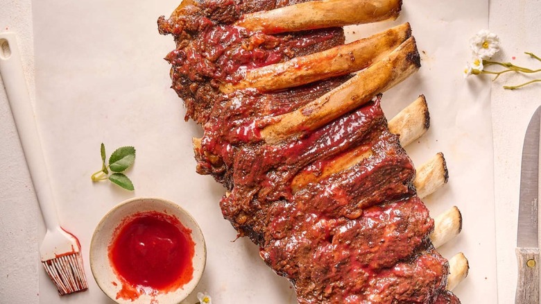 ribs with raspberry sauce